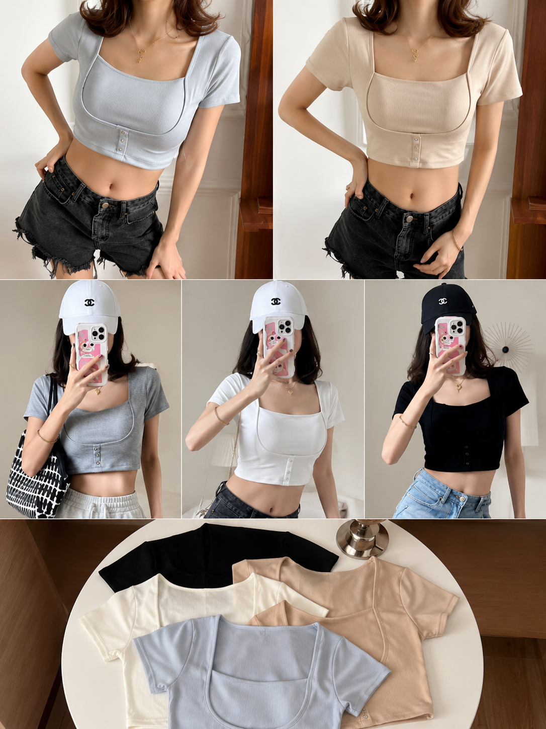 Imported Korean Padded Square Neck Bralette for Women Wholesale India