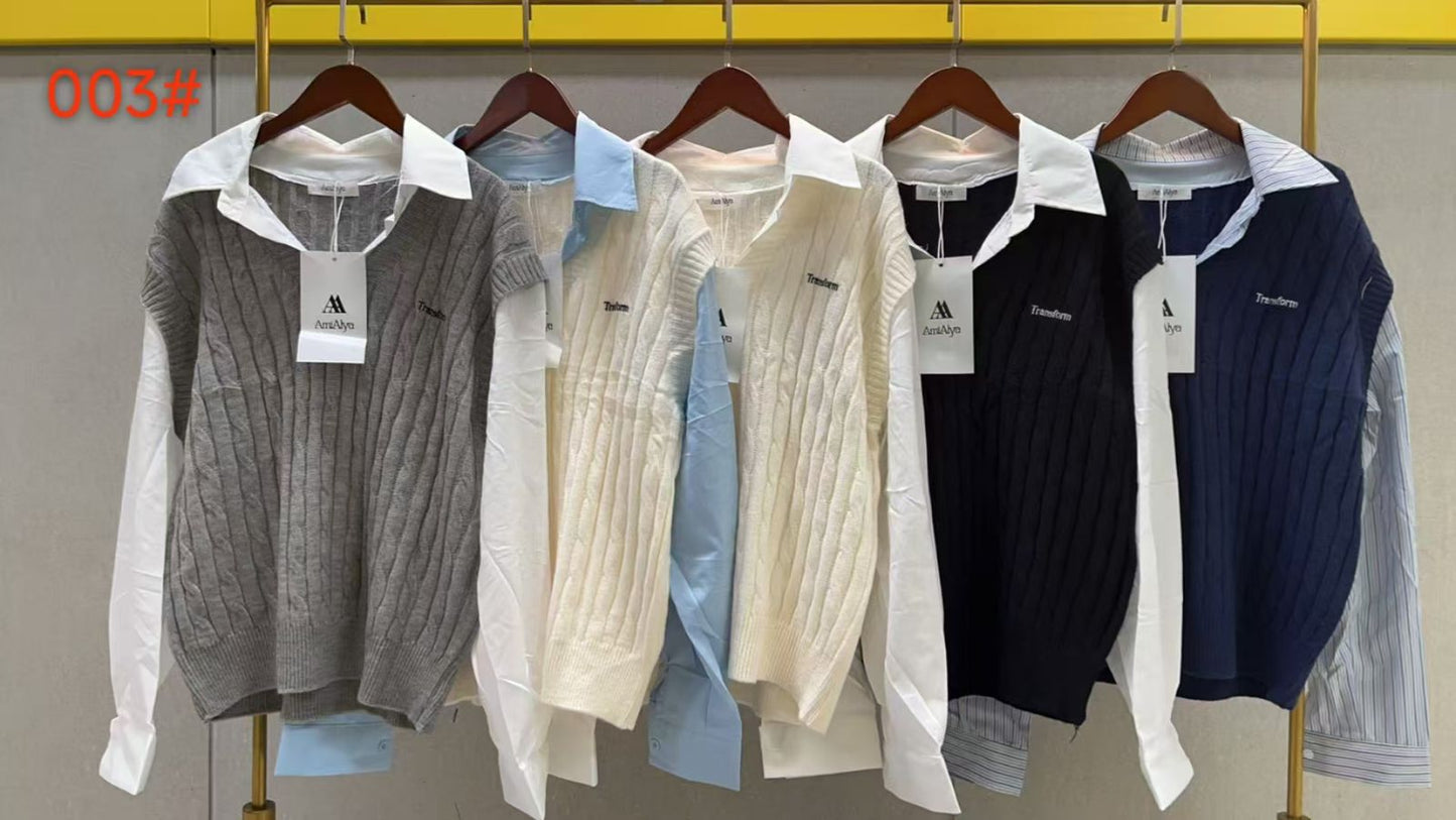 Korean Textured Floral Full-Sleeve Top - Bulk Apparel Supplier India