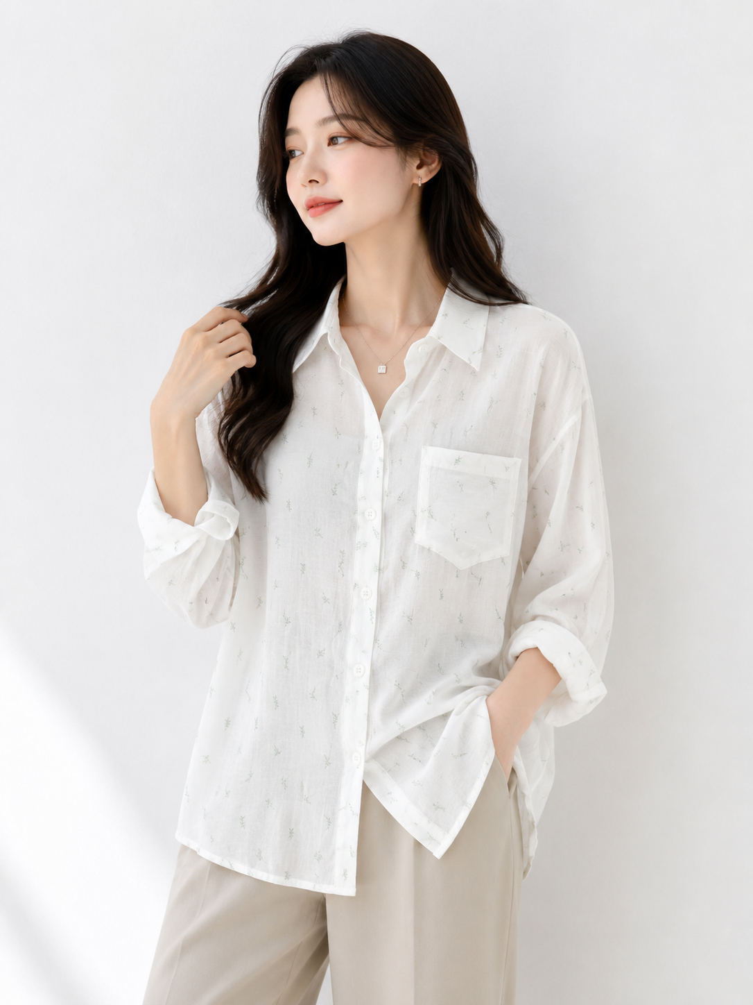 Minimalist Printed Oversized Shirt - Trending Co-ords & Western Wear Bulk