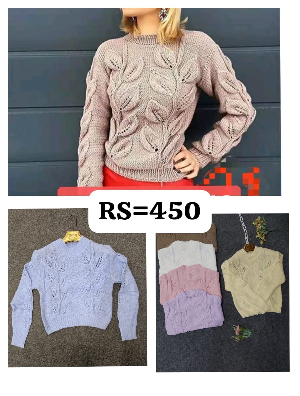 Contrast?collar V?neck sweater in fine knit, on model; smart casual Korean style