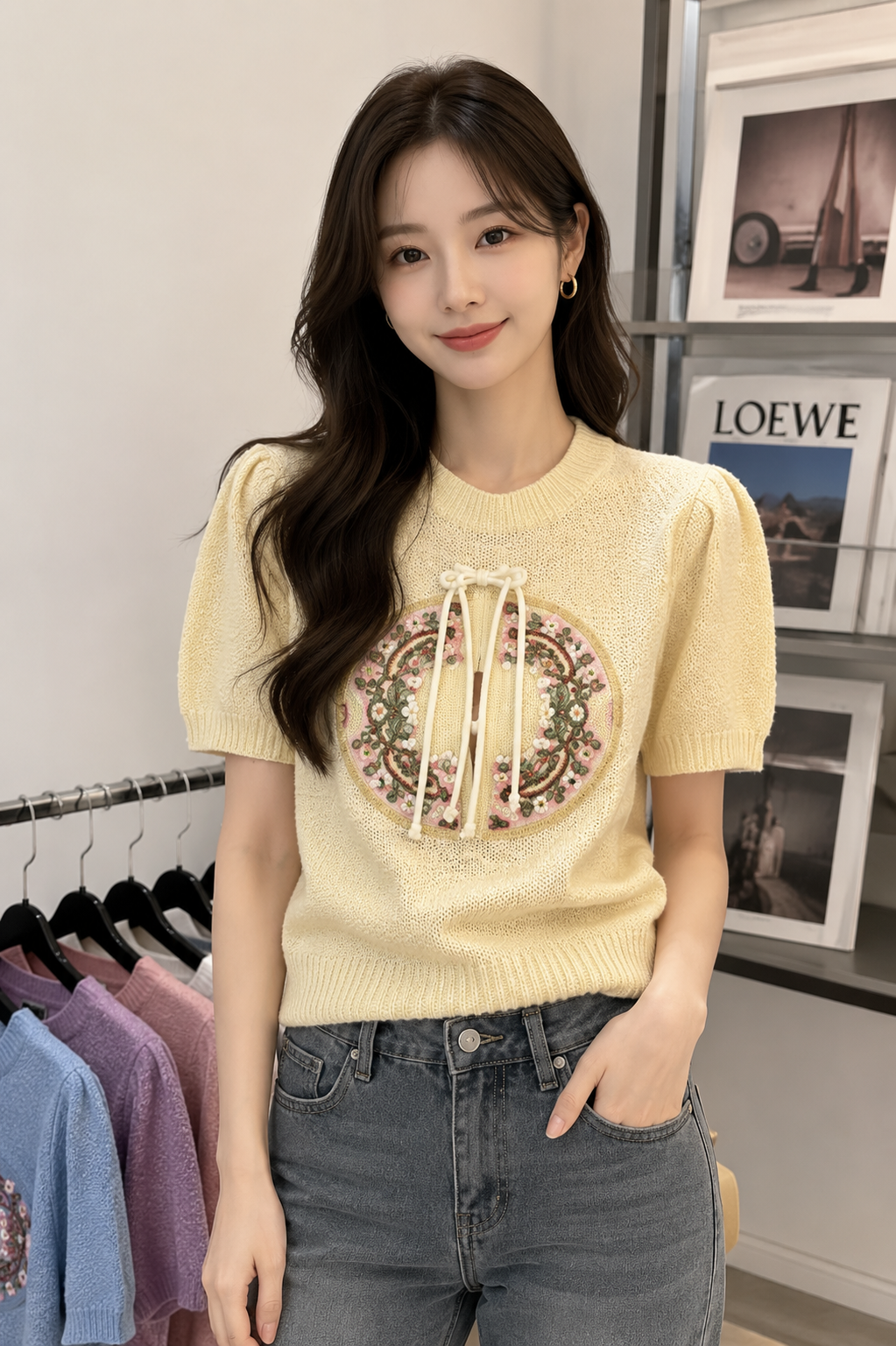 Trendy Cream Half Sleeve Knit Top - B2B Western Wear Wholesaler