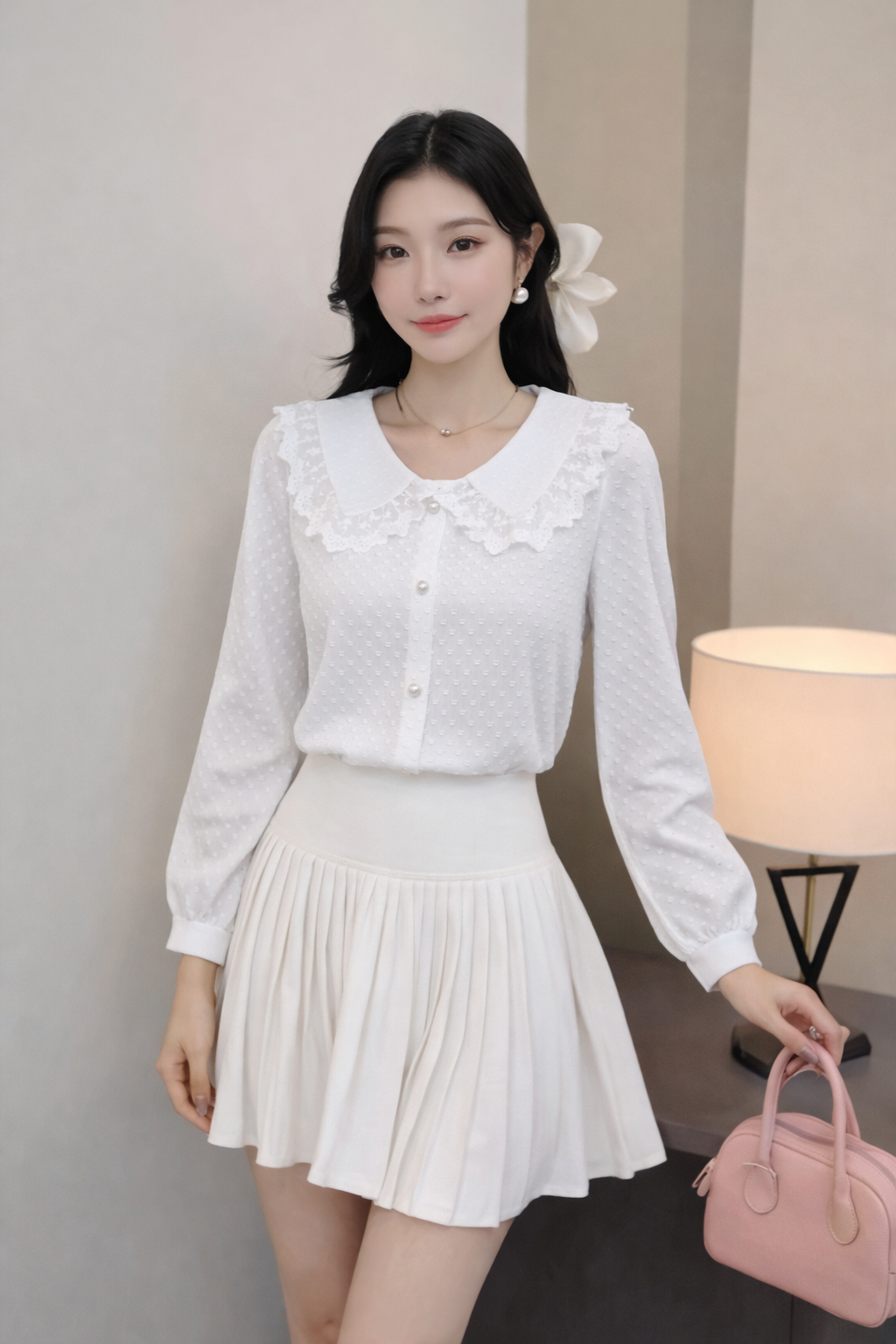 Imported Korean Ruffle Collar Shirt for Women – Korean Westernwear Wholesale Supplier India
