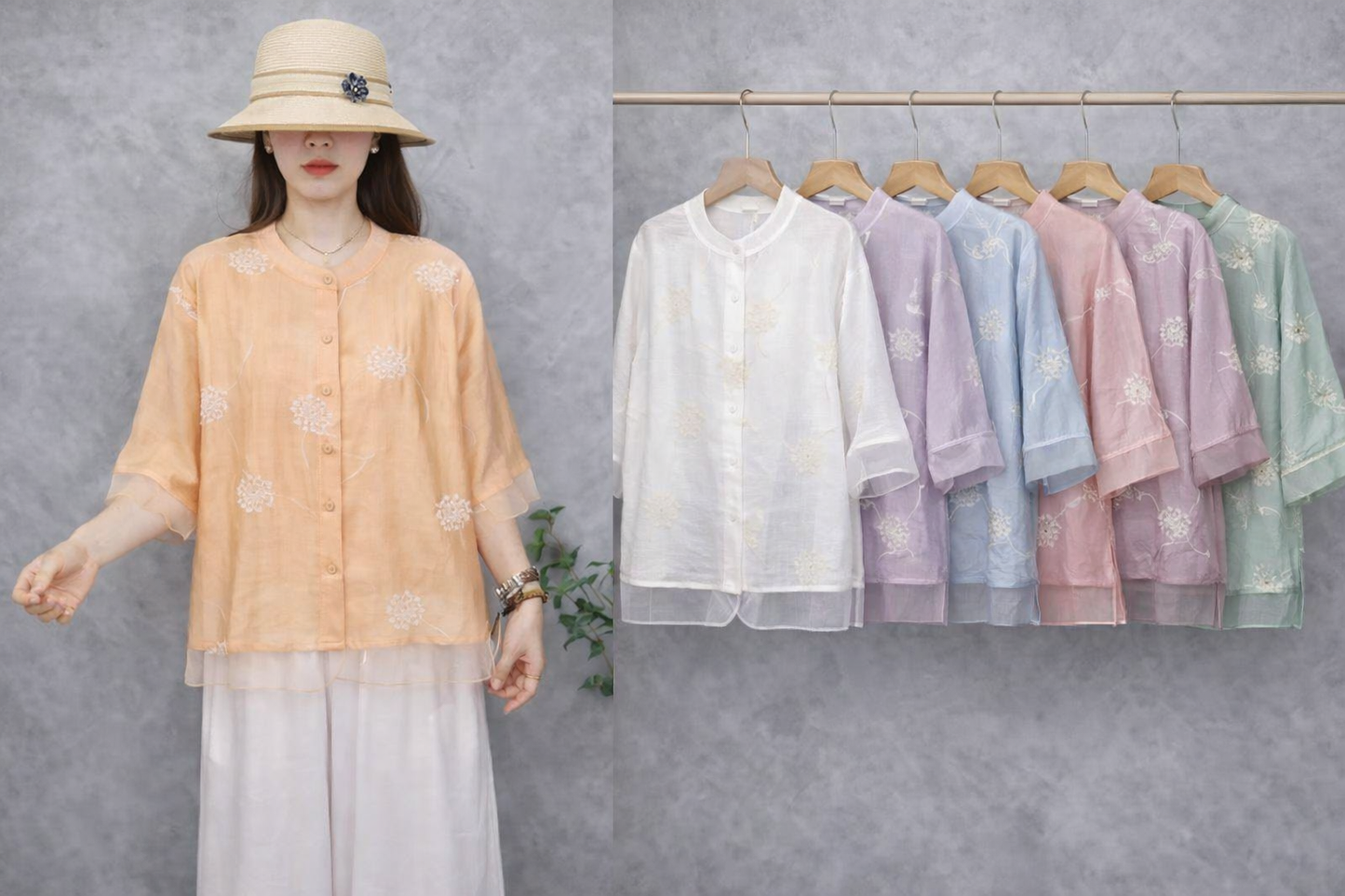 Imported Korean Sheer Layered Shirt with Inner for Women Wholesale Wholesale India - Zadine Fashion