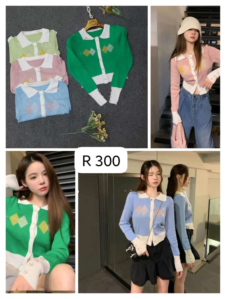 Imported Knitting Fullslevees Crop Top | Wholesale Korean Womens Wear - ZF-53