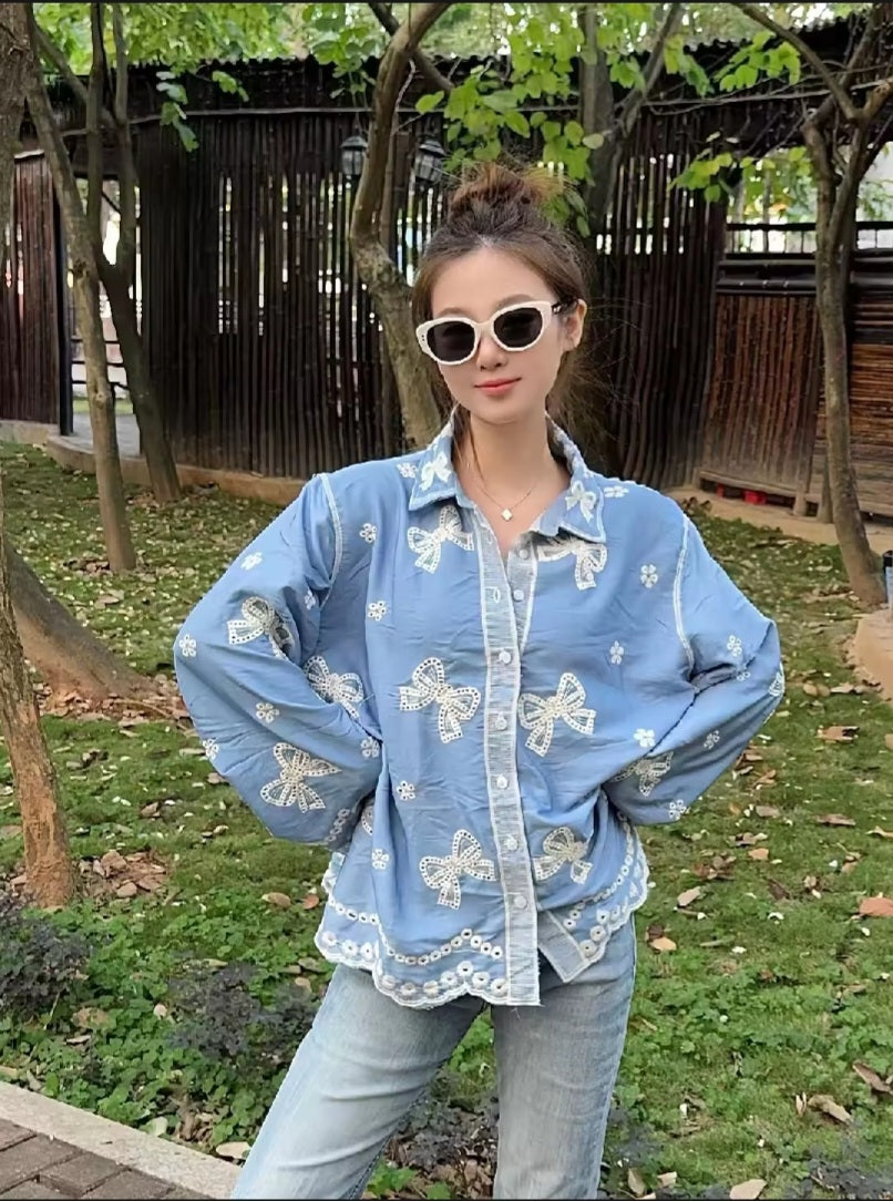 Zadine (Pack of 3 ) Imported Embroidery Shirt For Women. Rate : 650