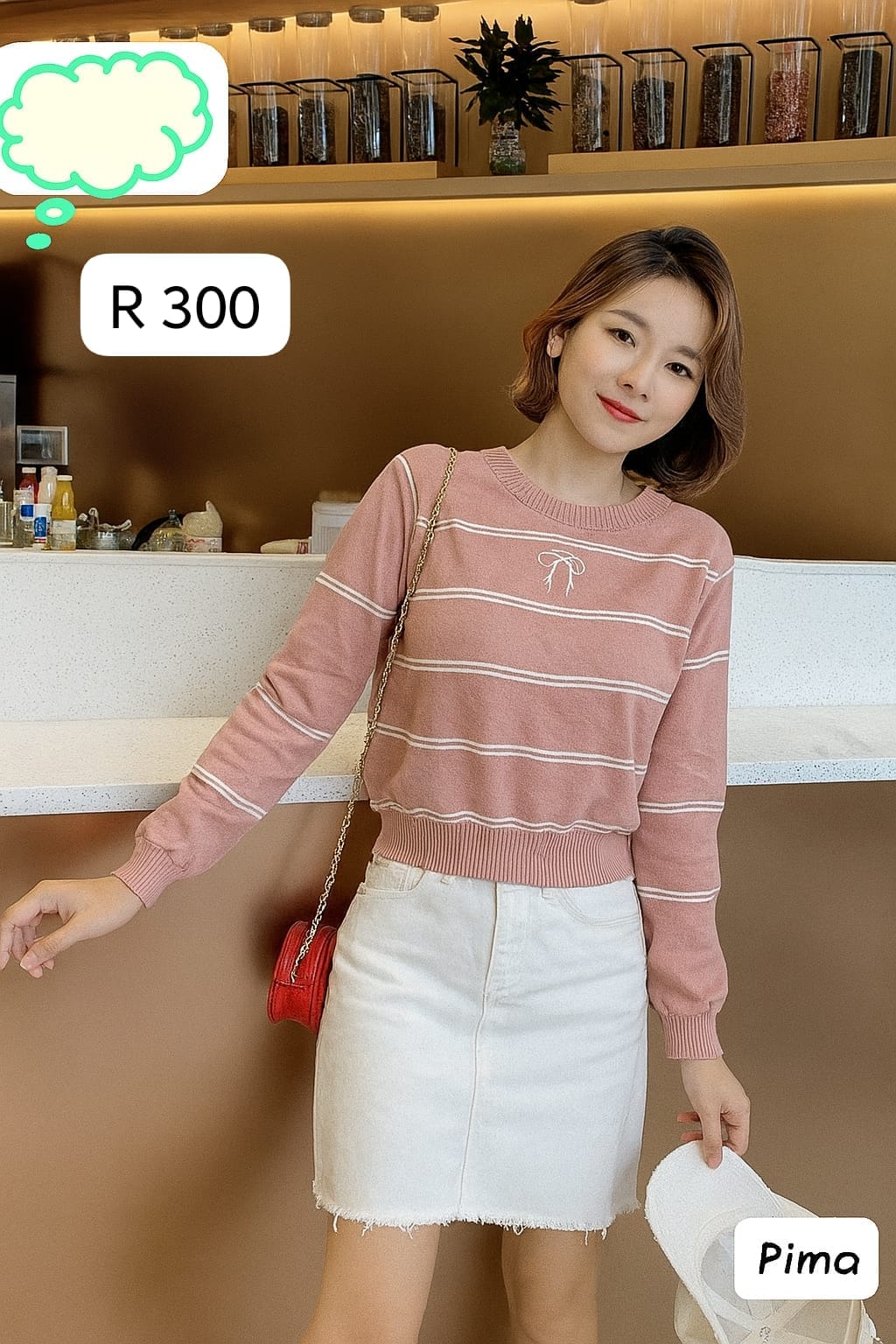 Imported Knitting Fullslevees Crop Top | Wholesale Korean Womens Wear - ZF-52