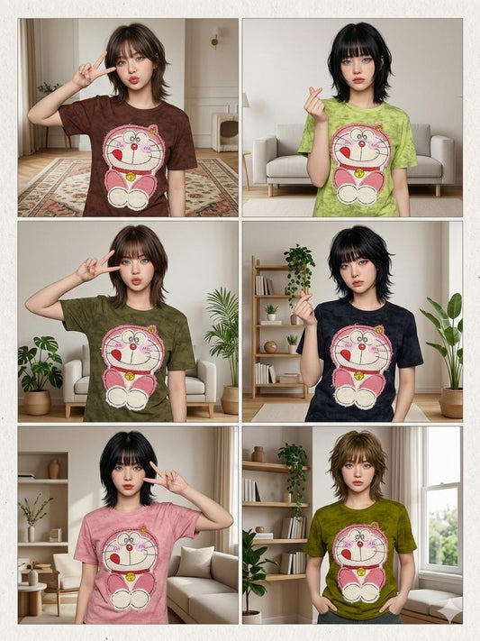 Imported Korean Cartoon Oversized T-Shirt for Women | Wholesale western wear mumbai