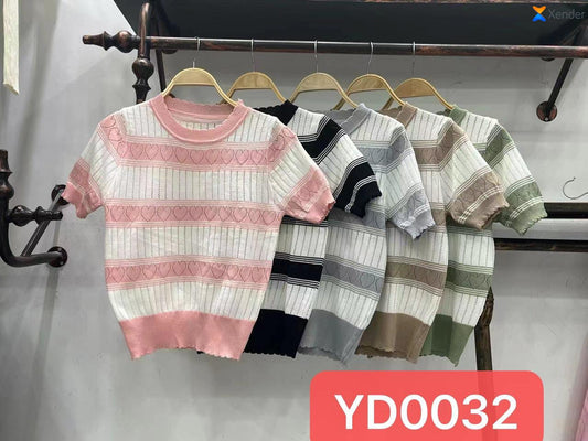 Imported Knitted Half Sleeves Crop Top |Wholesale WESTERN Wear  - ZF-85