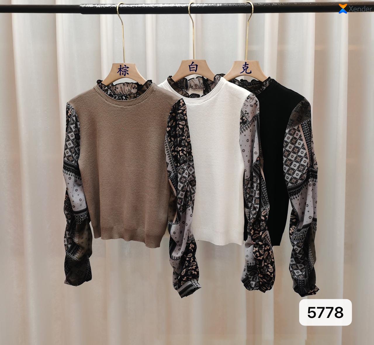 Imported Knitting Fullslevees Crop Top | Wholesale Korean Womens Wear  - ZF-80