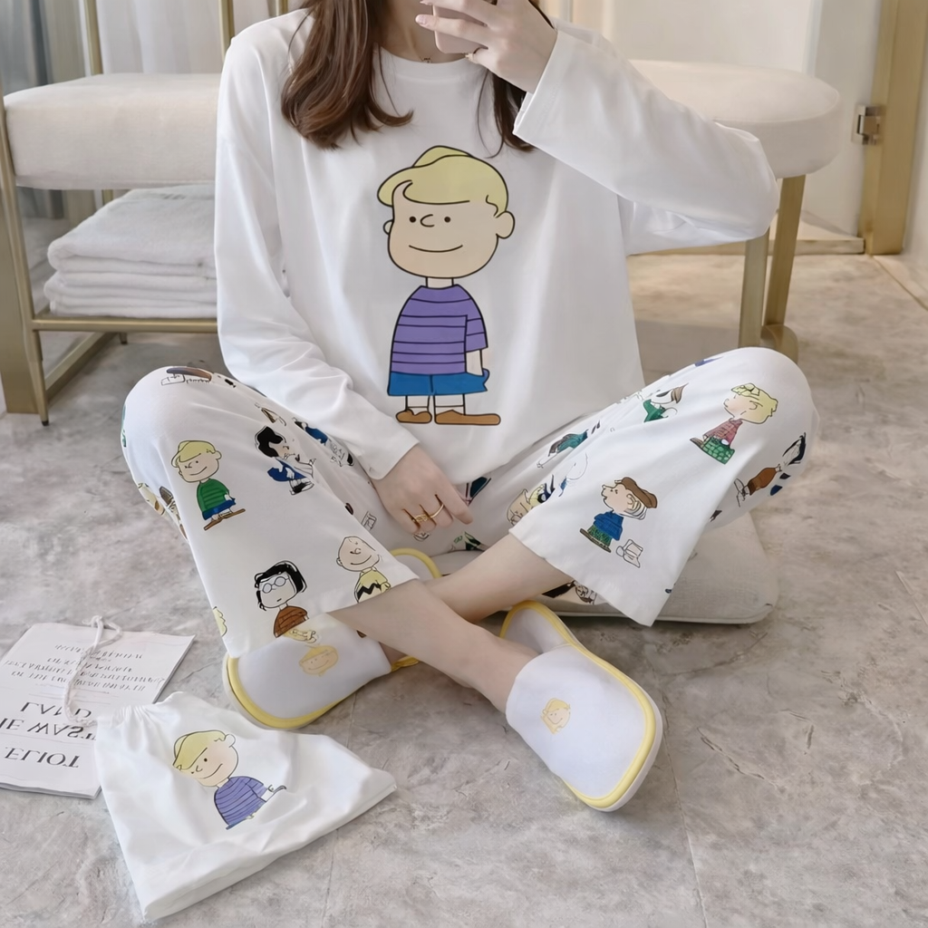Imported Korean Cartoon Printed Night Suit for Women – Pack of 12 Wholesale India - Zadine Fashion