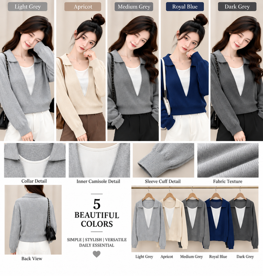 Collared Knit Jacket - Korean Wholesale Supplier India