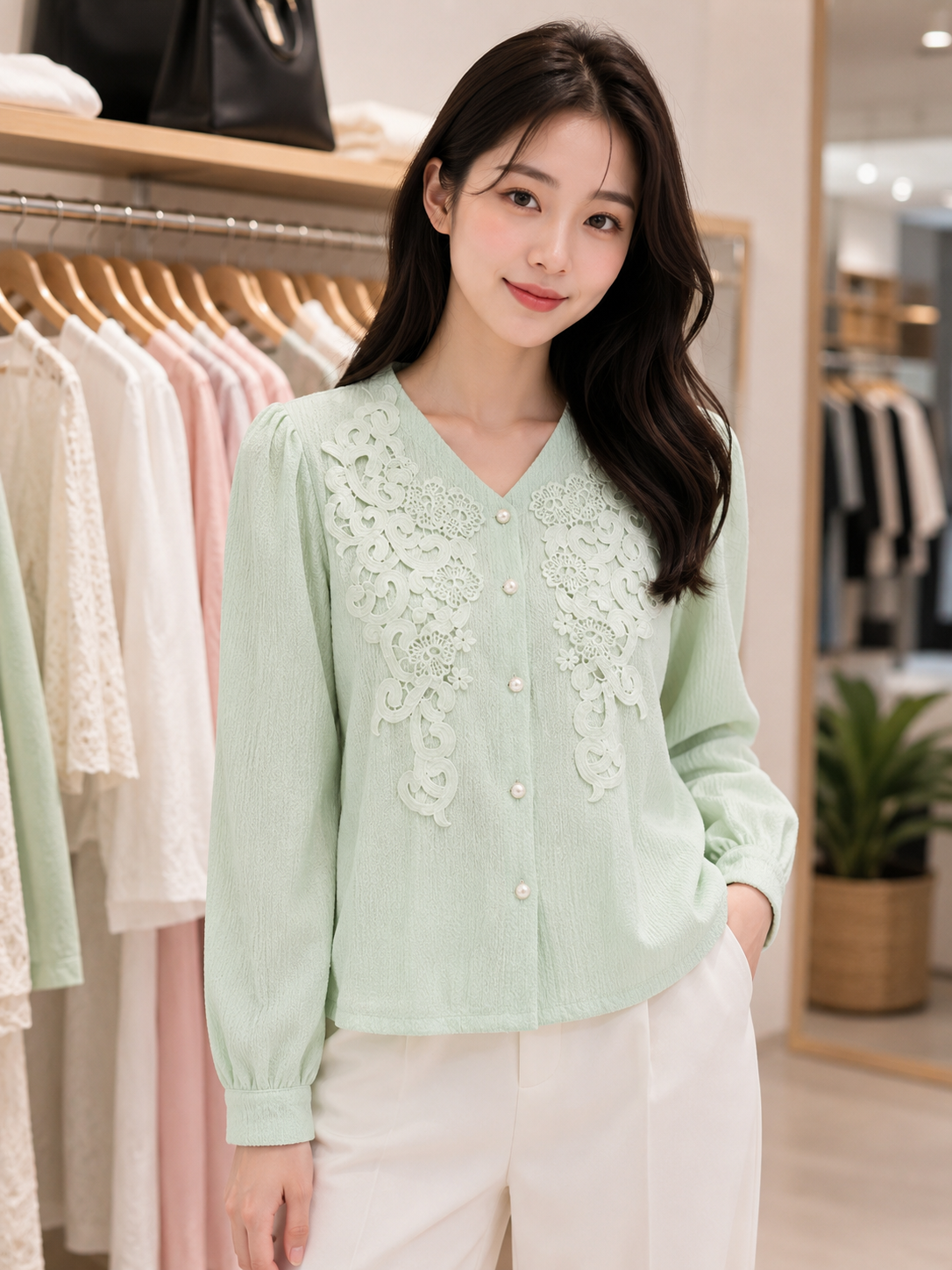 Floral Print Pleated Shirt Top - Premium High-Quality Imported Clothing