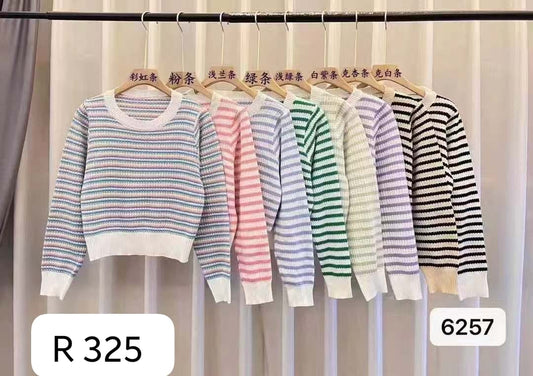 Wholesale Striped Knit Sweater for Women – Multicolor Pullover for Wholesale.