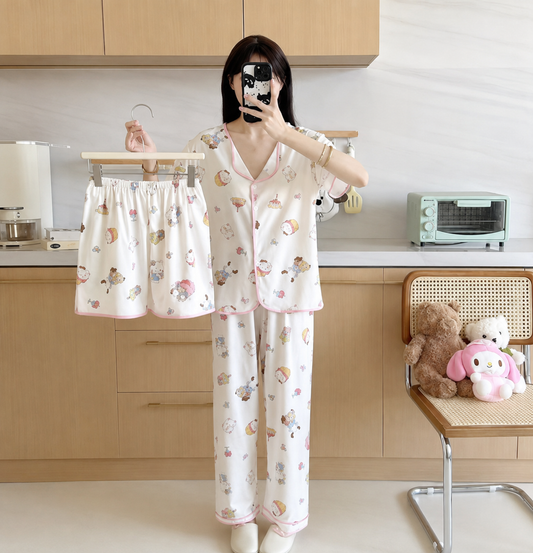 Wholesale Womens Printed Nightwear Dress - Pack of 6 Mixed Prints- ZF-47