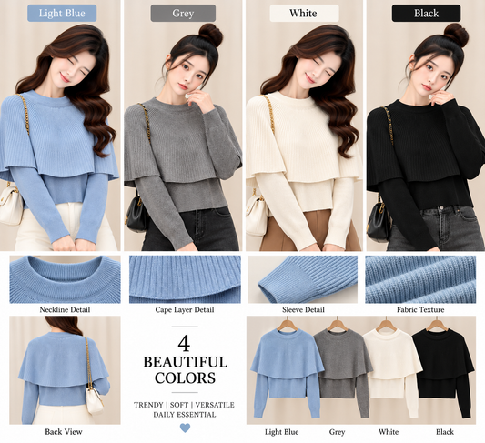 Premium Layered Knit Set - High-Quality Imported Winterwear