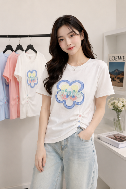 Premium White Graphic Half Sleeve T-Shirt - High-Quality Imported Clothing