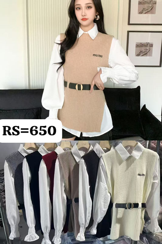High-Neck Vest Fuzzy Sweatshirts  | Wholesale  cost