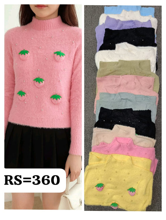 Sequin?fringed party sweater with playful shimmer, shown on model; evening?ready knit