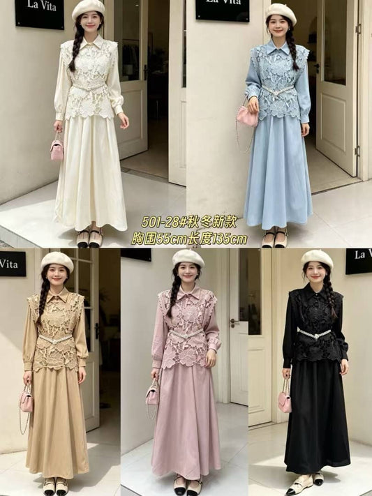 Trendy Floral Lace Maxi Dress - B2B Western Wear Wholesaler