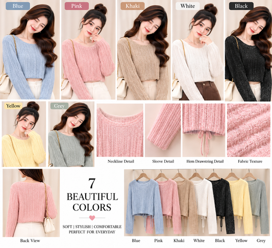 Trendy Ribbed Knit Crop Top - B2B Western Wear Wholesaler