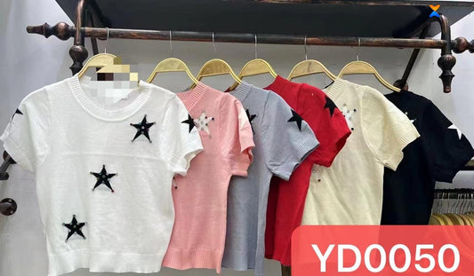Imported Knitted Half Sleeves Crop Top |Wholesale WESTERN Wear - ZF-90