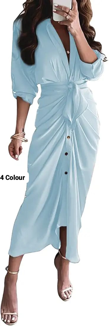 Button Openebale Gown 149 by Zadine – Korean imported B2B fashion