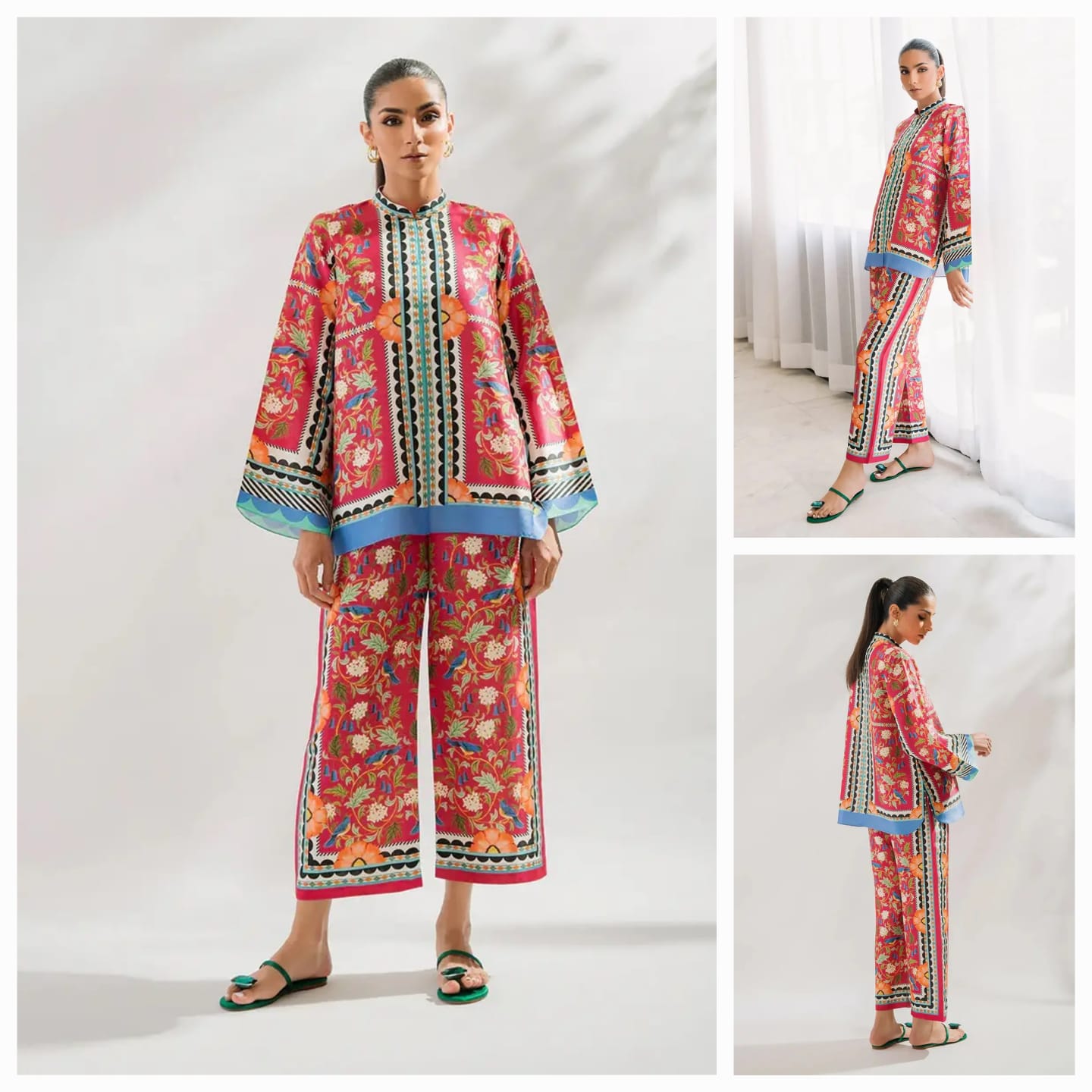 Chiffon Printed Co Ord Set 155 by Zadine – Korean imported B2B fashion