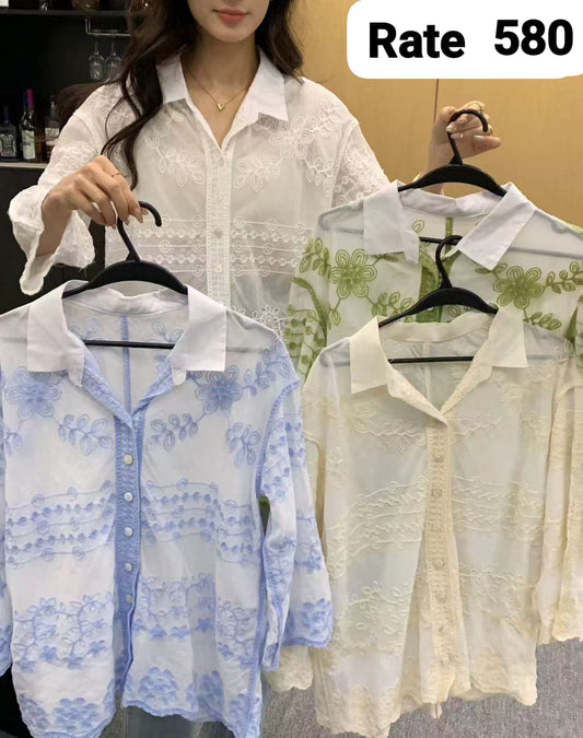 Embroidery Shirt 72 by Zadine – Korean imported B2B fashion