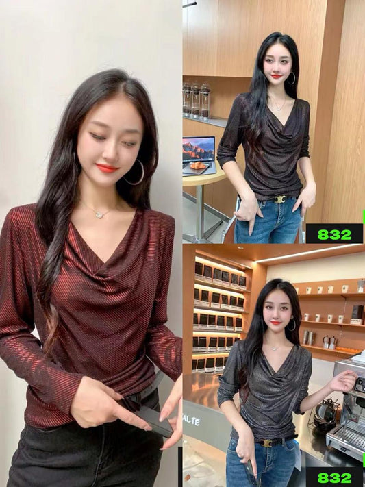 Fancy Shimmer Top 84 by Zadine – Korean imported B2B fashion