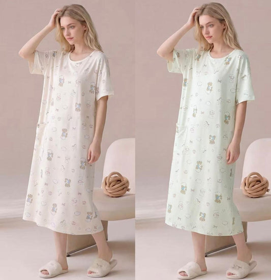 Korean printed long nightdress wholesale Zadine Fashion colour designs image 1