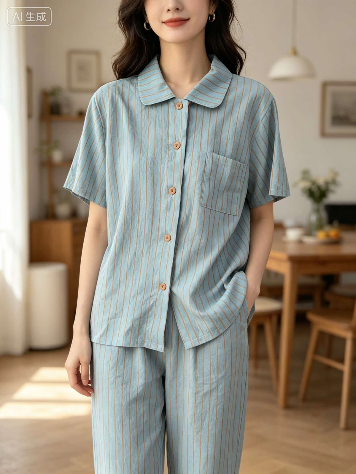 Korean printed two piece pyjama set wholesale assorted designs photo 3 Zadine Fashion