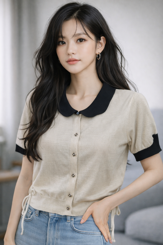 Imported Korean Peter Pan Collar Top Wholesale Wholesale India - Zadine Fashion