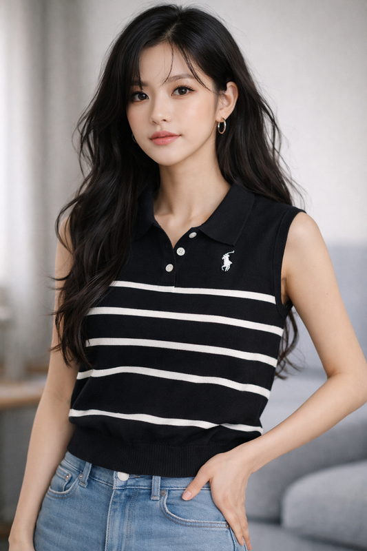 Imported Korean Sleeveless Polo Top Wholesale | Women Western Wear Supplier India