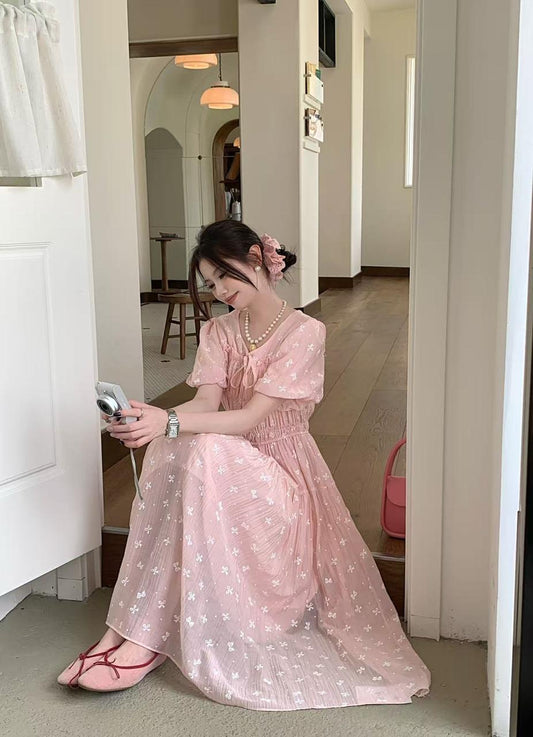 Korean Embroidered Midi Dress | Wholesale Supplier India