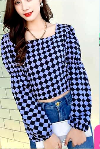 Printed Crop Top 102 by Zadine – Korean imported B2B fashion