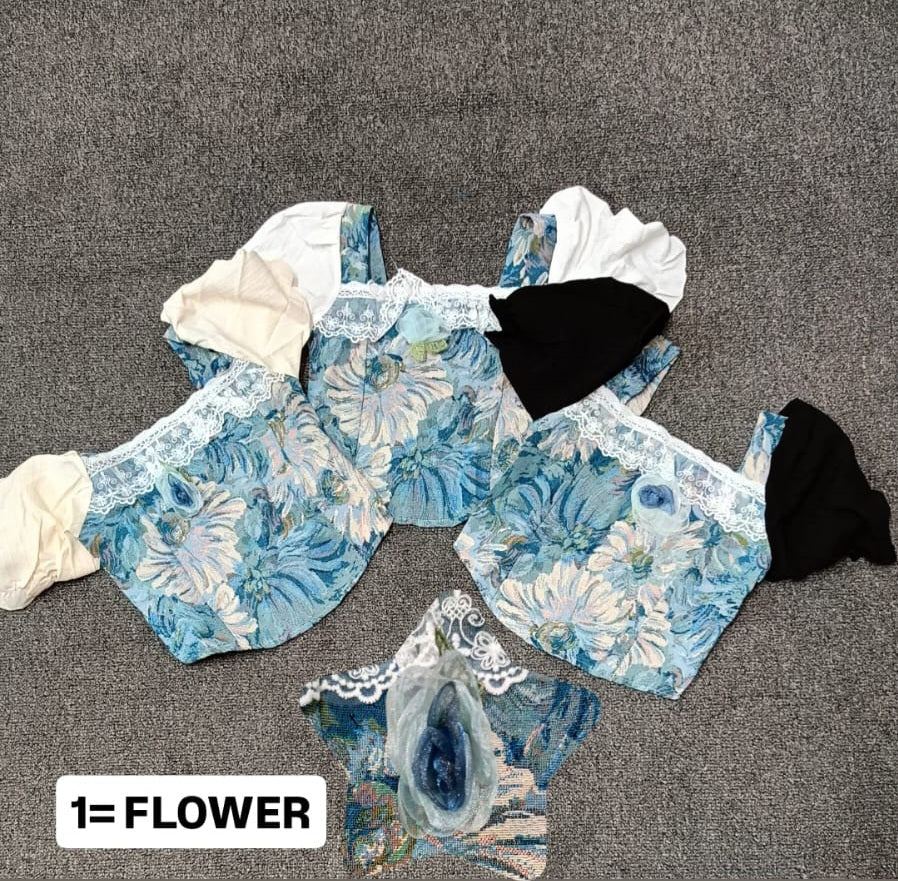 Printed Crop Top 99 by Zadine – Korean imported B2B fashion