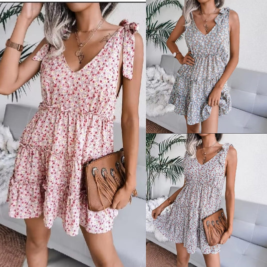 Printed Frock 106 by Zadine – Korean imported B2B fashion