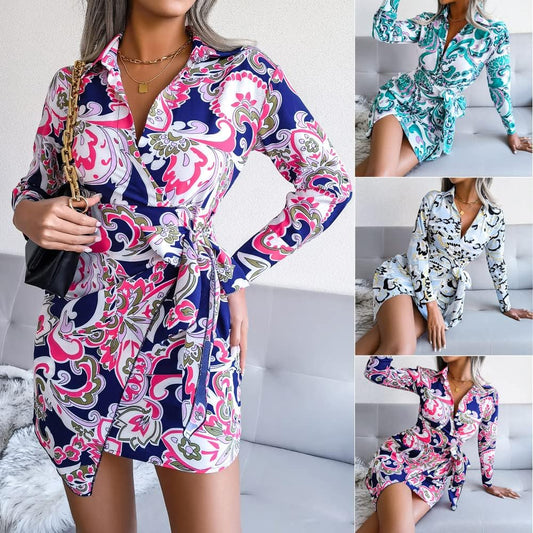 Printed Frock 111 by Zadine – Korean imported B2B fashion