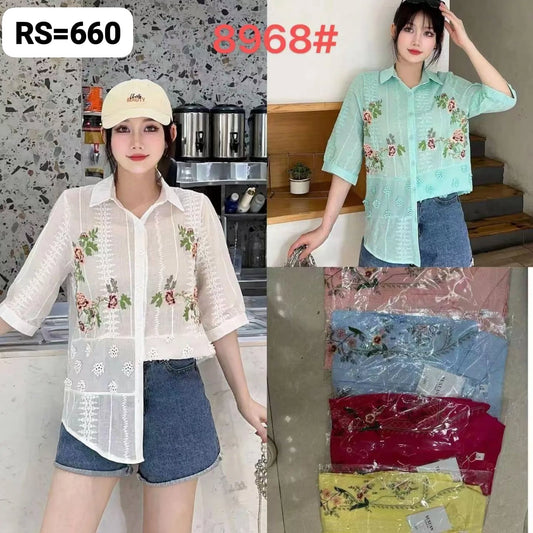 Zadine (Pack of 4) Imported Embroidery Shirt  For Women. Rate : 660