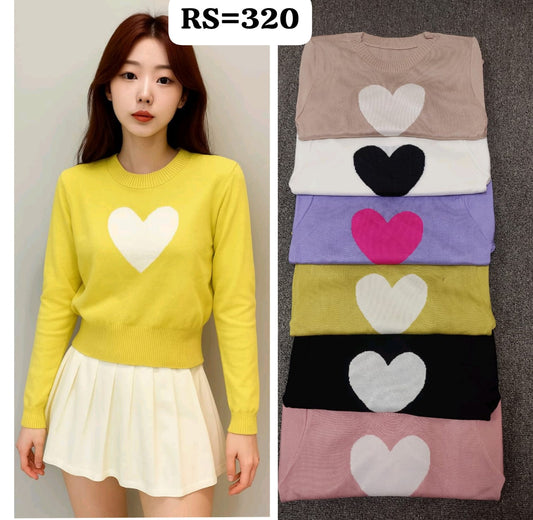 Imported Knitting Fullslevees Crop Top | Wholesale Korean Womens Wear  - ZF-05