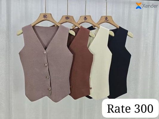 Imported Sleeveless Waistcoat  | Wholesale WESTERN Wear (PACK OF 4 COLOR)