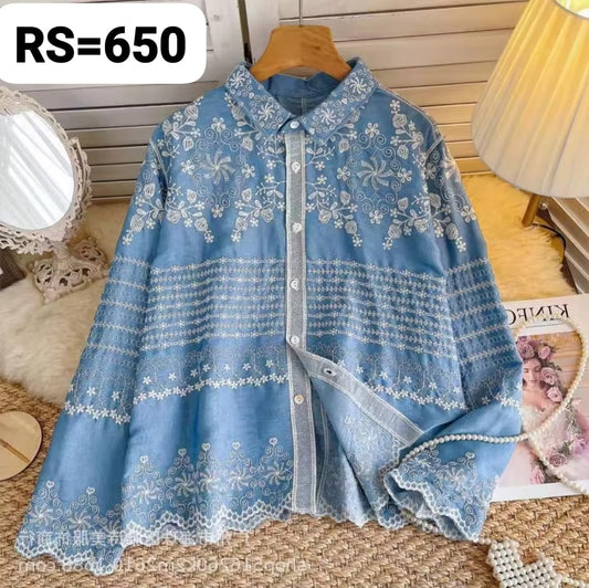 Zadine (Pack of 3) Imported Embroidery Shirt  For Women. Rate : 650