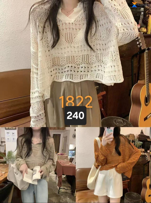 Imported Crosio Lace Top | Wholesale Korean Women's Wear   - ZF-135