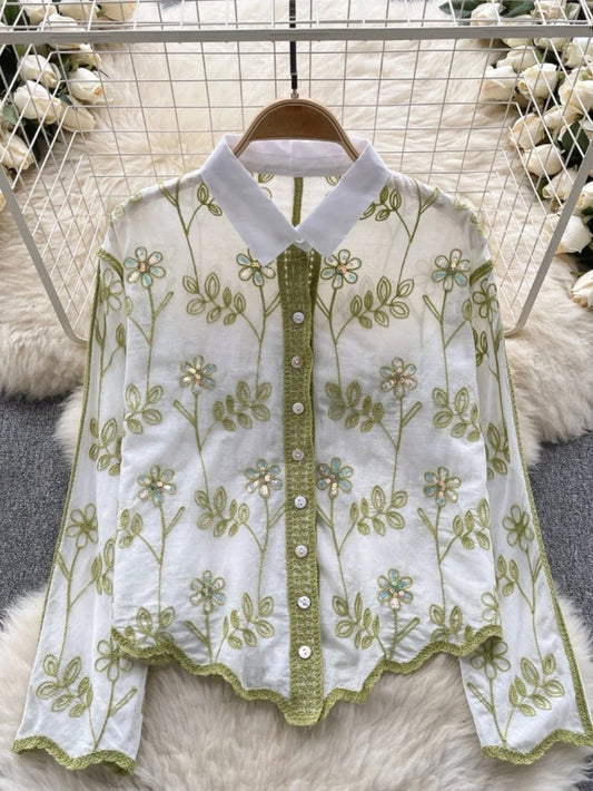 Zadine (Pack of 4 ) Imported Embroidery Shirt  For Women. Rate : 580
