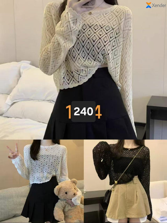 Imported Crosio Lace Top | Wholesale Korean Women's Wear   - ZF-134