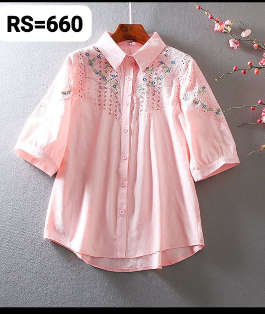 Zadine (Pack of 2) Imported Embroidery Shirt  For Women. Rate : 660