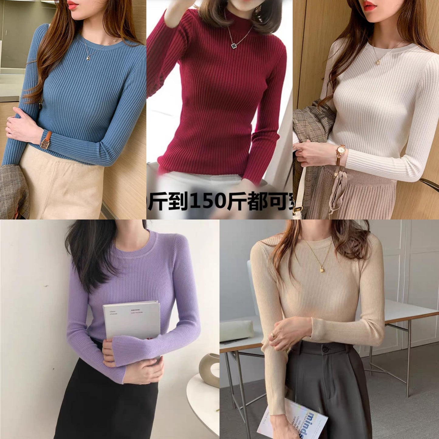 Imported Knitting Fullslevees Crop Top | Wholesale Korean Womens Wear  - ZF-56