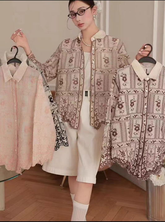 Genz collection Imported Embroidery Shirts in wholesale- ZF-39